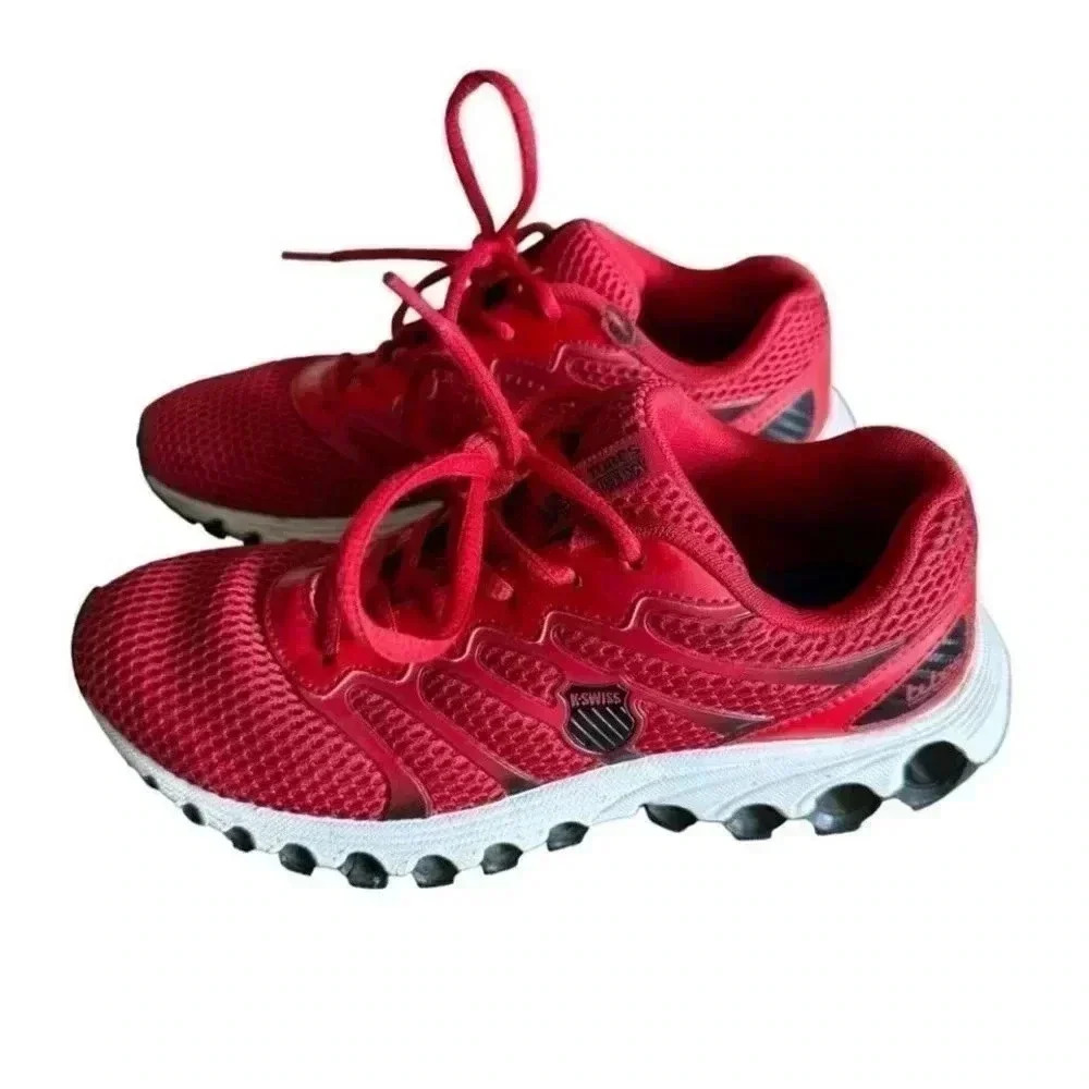 K-Swiss Youth Tubes 200 Shoe Lightweight Breathdable Red Athletic Sneakers SZ 5